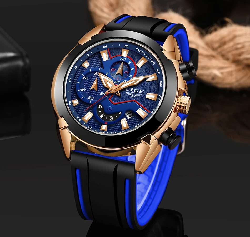 Relogio Masculino, новинка, силиконовый ремешок для часов, водонепроницаемые кварцевые часы для мужчин, часы, Топ бренд, роскошные мужские модные спортивные часы+ коробка