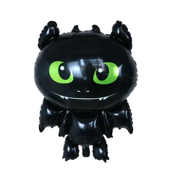 

10/20/50pcs How to Train Your Toothless Balloons Black Cartoon Hero Dragon Foil Balloon Kids Birthday Party Decoration Globos