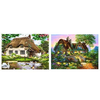 

5D Diy Diamond Painting Rural Scenery Cross Stitch & Icon Scenic Full Square Diamond Scenery Picture of Rhinestones
