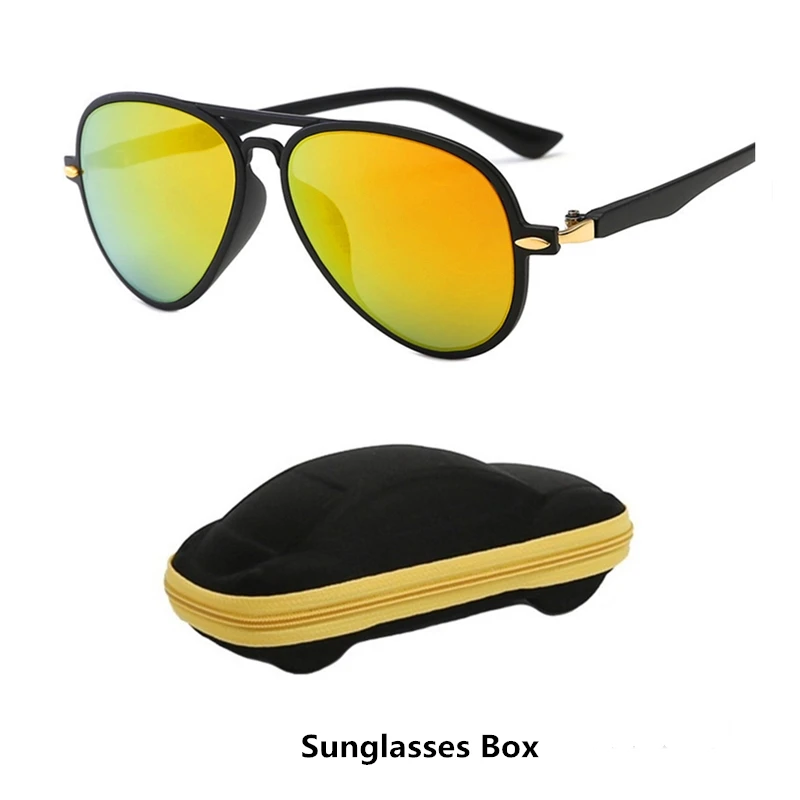 Fashion Children UV400 Sunglasses Kids Cool Sun Glasses 100%UV Protection Eyeglasses Sunglasses For Travel Boy Girl With Box