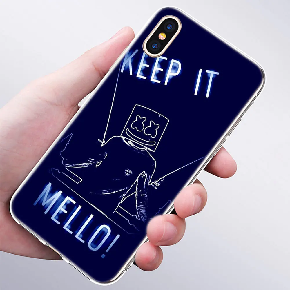 Роскошный мягкий силиконовый чехол для телефона DJ marshmallow для Apple iPhone 11 Pro XS Max X XR 6 6S 7 8 Plus 5 5S SE Модный чехол - Цвет: 003