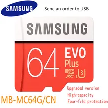 Samsung Evo Plus Micro Sd карта 64 Гб Sdhc Sdxc класс Evo+ класс 10 C10 Uhs Tf карты транс флэш Microsd