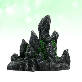 

1pc Ornament Resin Beautiful Artificial Creative Decor Hill Ornament Landscape Mountain for Fish Tank Aquarium