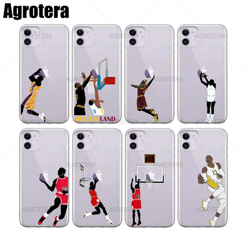 Agrotera Phone Cases James Harden Andre Iguodala Paul George Clear TPU Case Cover for iPhone 12 SE2020 XS 13 for iPhone11Pro Max