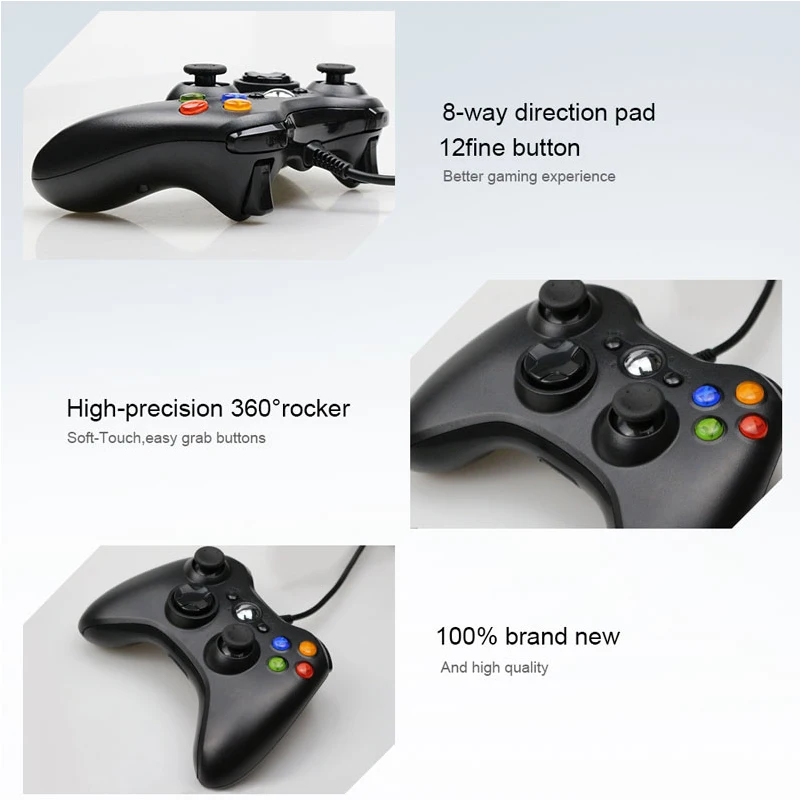 Игровой контроллер Xbox 360 проводное управление Microsoft USB Games Msi Control ler для PC Windows XP 7 8
