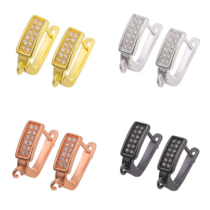 Juya 8 Teile/los Großhandel Gold Silber Überzogene DIY Ohrring Haken Zubehör Für Handarbeiten Baumeln Ohr Draht Schmuck Machen Liefert – Detail 15