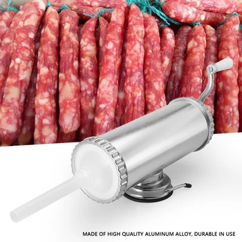 

5lb 3L Manual Aluminum Alloy Sausage Stuffer Meat Filler Maker With Fixed Suction Base Homemade Sausage Syringe Maker