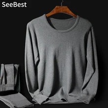 SeeBest термобелье мужской костюм подштанники зимняя обувь сохраняющая тепло Женская тёплая хлопок нижнее белье ультра hotmale женский муж M 4XL набор