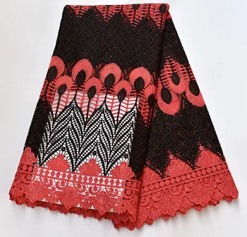 

Upscale African Water Soluble fabric Guipure Cord Lace Fabric High Quality Nigerian Lace Fabric For Evening dress