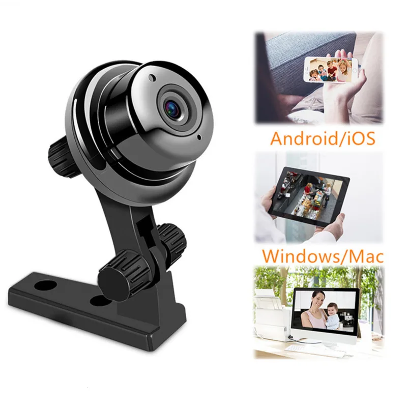 Мини беспроводная домашняя ip-камера безопасности HD 720P WiFi 360 ° панорамная камера видеонаблюдения ночного видения Обнаружение движения детский монитор