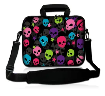 

Skull 10" soft notebook laptop carry bag sleeve case protector for 9.7" 10" 10.1" 10.2" Tablet PC laptop bag shoulder handbag