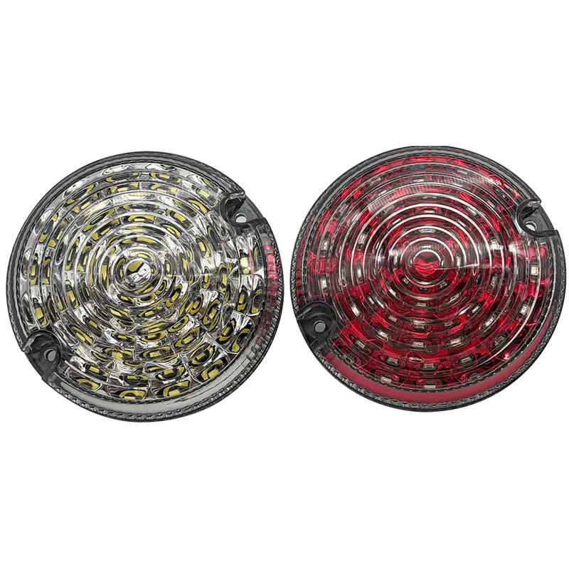 2pcs 4* желтый+ 2* прозрачный+ 2* красный 8 шт. для Land Rover Defender 90-16 90/110 83-90 полный комплект для обновления светодиодной лампы Индикатор стоп/Хвост положение - Цвет: 2pcs
