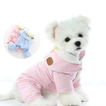 

Candy Multicolor Small Dog Clothes Sweet Bib Cotton Puppy Clothes Pink Fleece Soft Bichon Chihuahua Clothes Pet Winter Warm 2020