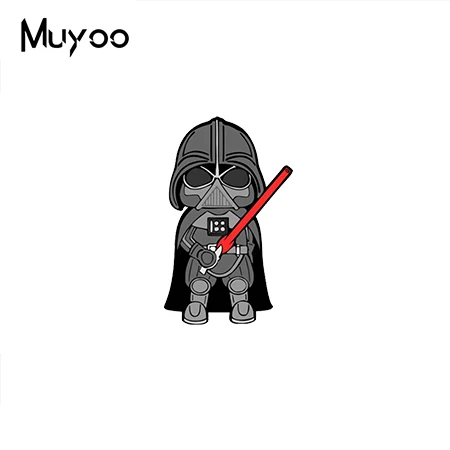 new star Wars персонажей акриловая брошь йода броши на булавке, эпоксидная смола Art Дарт сумка VADER Костюмы аксессуары - Окраска металла: 7