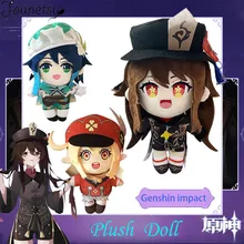 

Anime Genshin Impact Plush Toy Hutao Venti Klee Cosplay Toys 20cm Removeable Clothes Plush Doll of Zhongli Kids Gift