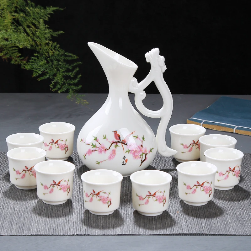 

Керамические классические барные наборы, креативные экологически чистые наборы для бара с ручной росписью, круглая пива, кухня, столовая, бар BD50BS