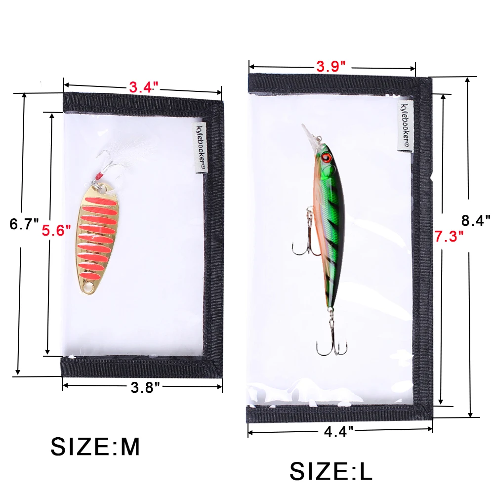 4 Packs Fishing Cover Lure Wraps Durable Clear PVC Hook Loop System Lure  Wraps Protective Covers For Fishing Lure