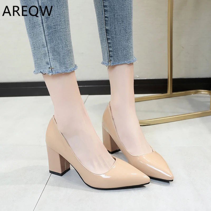 

2020 Femeninas High Heels Autumn Flock Pointed Sandals Sexy High Heels Female Summer Shoes Female Mujer