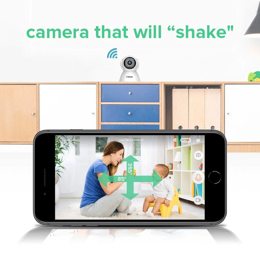 1080P 720P Домашняя безопасность WiFi Беспроводная камера наблюдения Детский Монитор