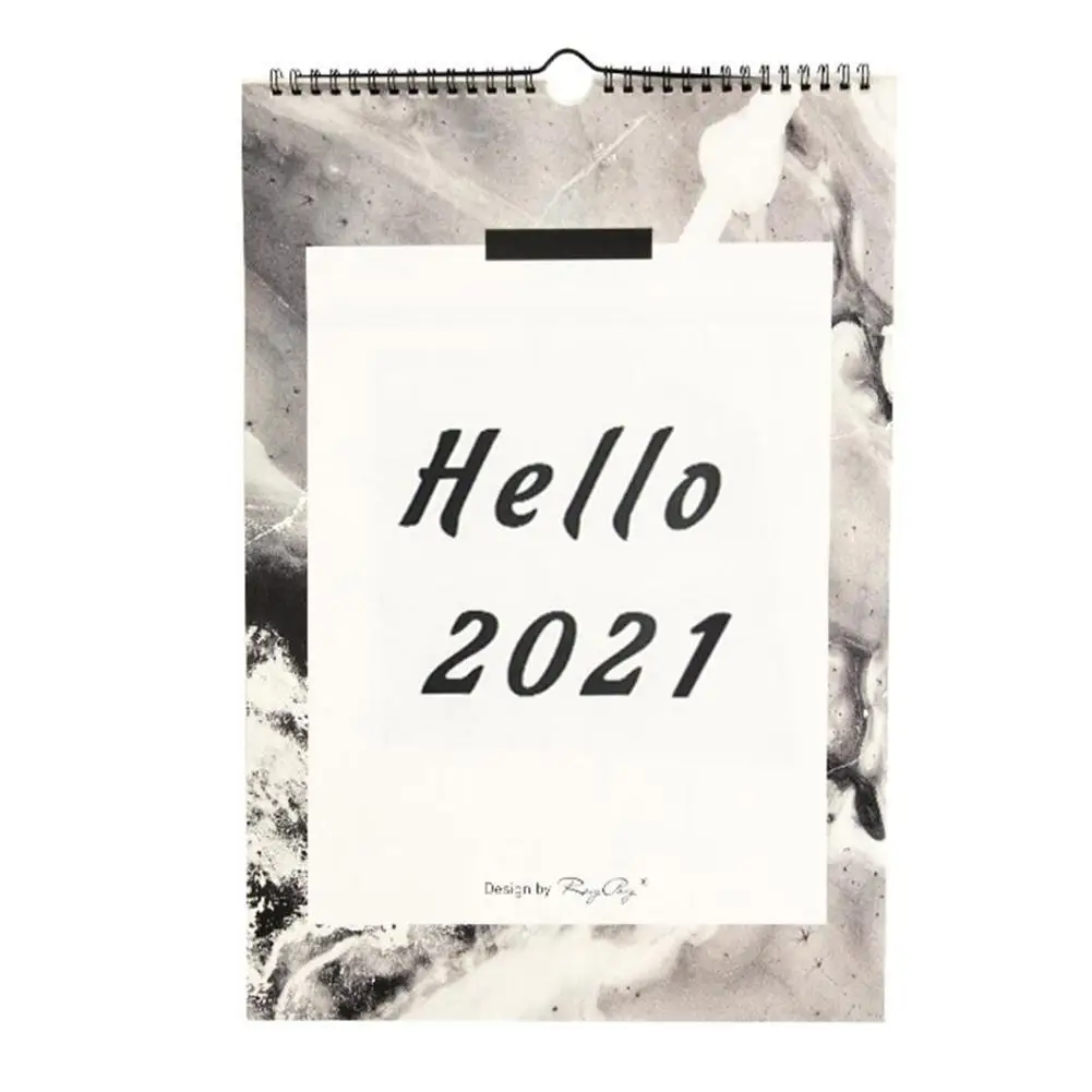2021 New Year Wall Calendar Decorative Monthly Calendar Schedule Clocking Note D 