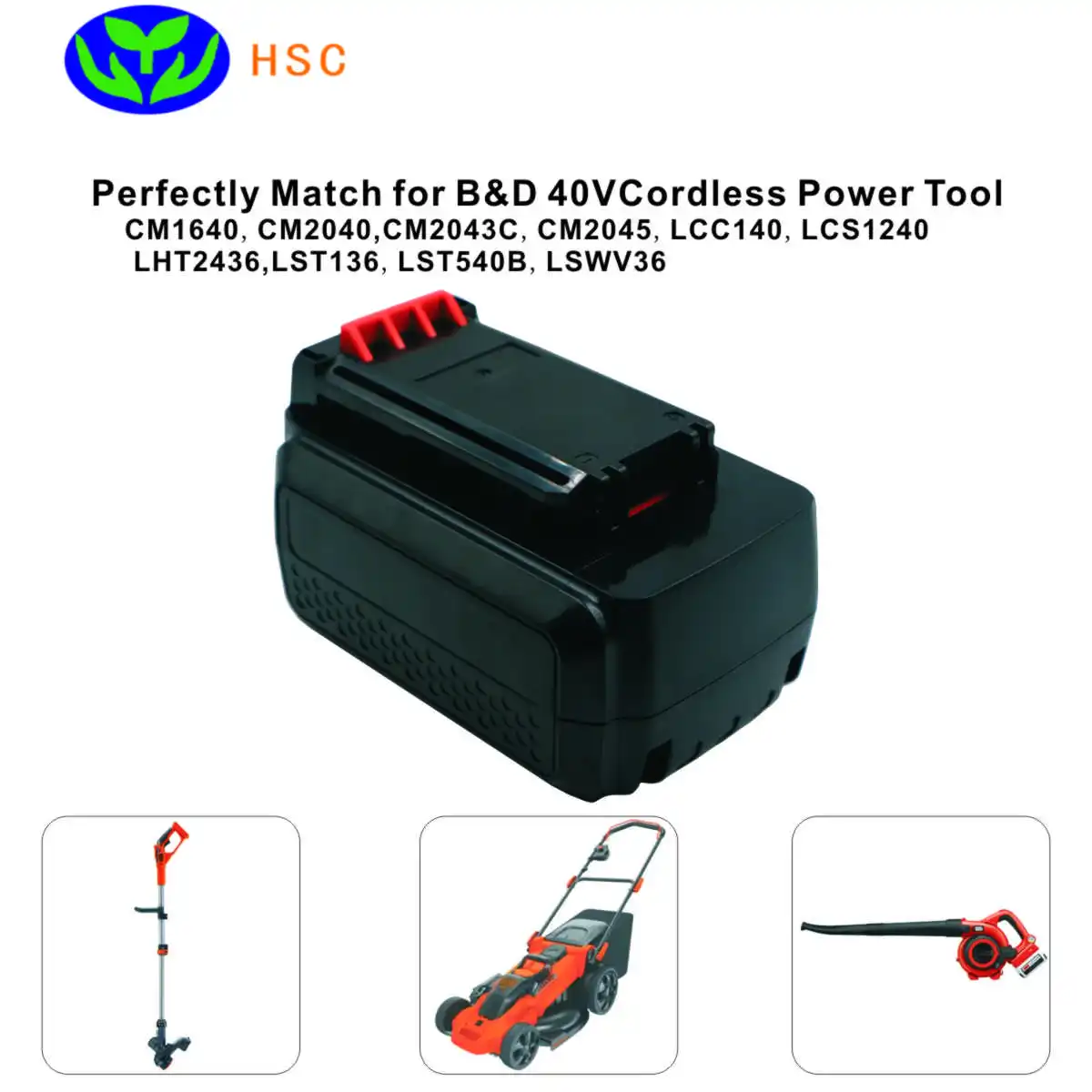 2500mAh максимальное напряжение 40V 18650 батарея BD36 литий-ионная батарея 36V Замена для Black& Decker LBXR36 LBX36 батарея 40V