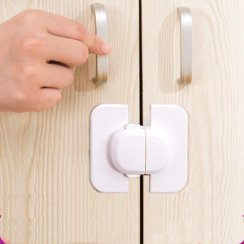 Safety fridge baby lock ABS plastic Security sliding drawer lock Cupboard Cabinet kids Infant child Anti-pinch Protection Care