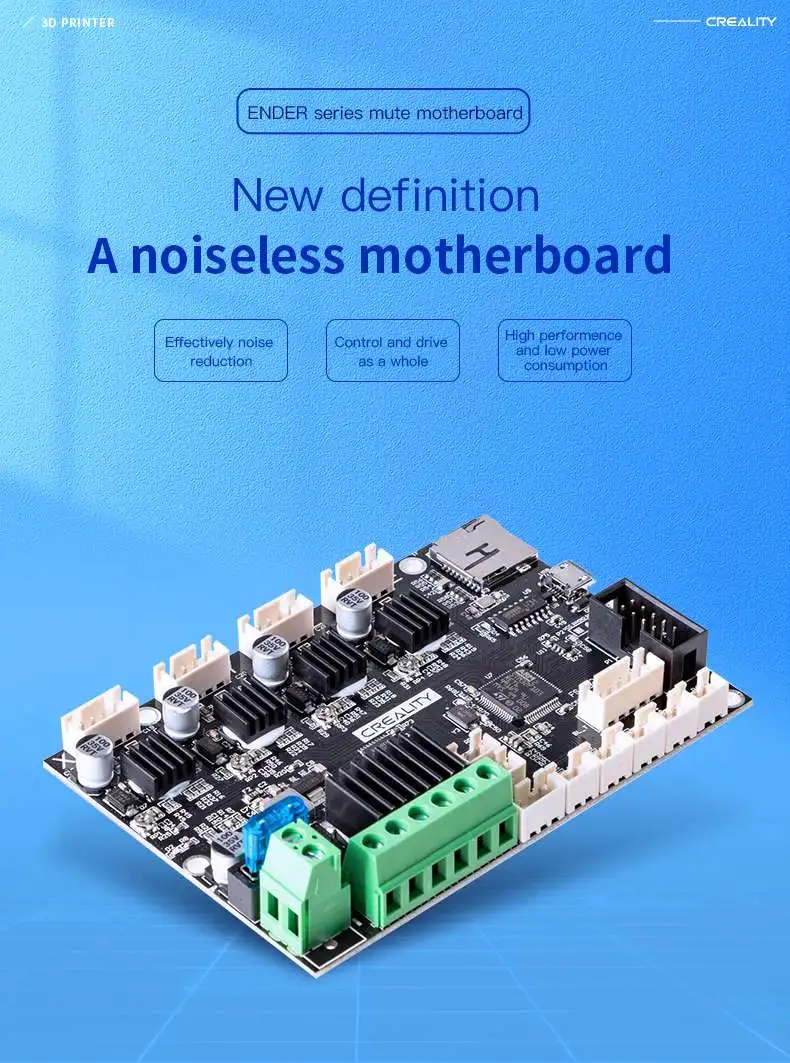 Original Factory Supply CREALITY 3D Newest Upgrade 32Bits Silent Mainboard For Ender-3/3Pro/Ender-5/Ender-3 V2 Printer