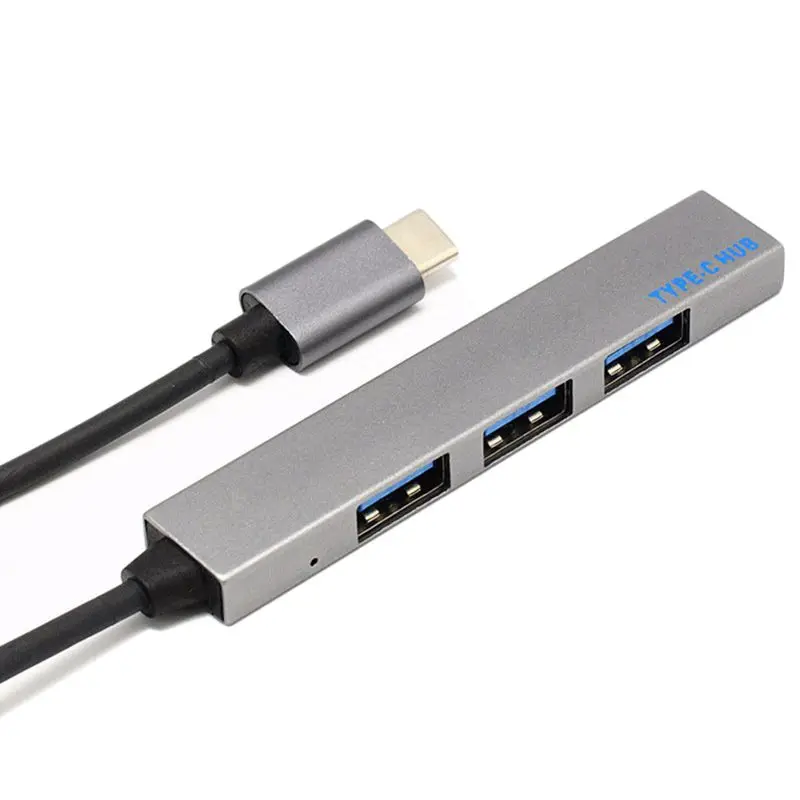 Type-C USB Hub 4 Port Alloy USB-C 3.1 to 2.0 Type C OTG Fast Transfer LED Light for Laptop PC Mouse Macbook Huawei | Компьютеры и офис