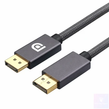 

DP to DP Cable 8K@60Hz 4K@144Hz 6.6ft/2 Meters DisplayPort 1.4 Cable Braided for E-sports High Resolution Display Monitors