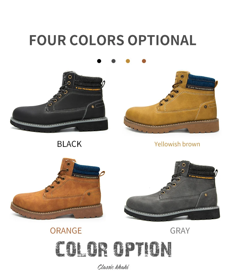 SMS Winter Men Boots Outdoor Snow Ankle Boots Hiking Shoes Anti-slip Boots Sneakers Zapatos De Hombre Classic Waterproof Boots