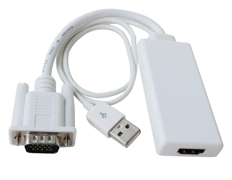 Преобразователь из vga в hdmi с аудио vga в HD адаптер vga в hdmi usb адаптер