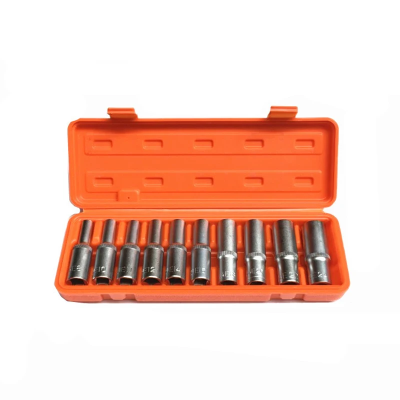 10pcs E8E24 Torx Socket Set 1/2" Wrench Head CRV Etype Spanner Allen