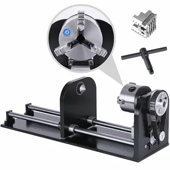 

Router Rotary Axis Rotary Attachment Laser Rotary Axis for CO2 Laser Engraving Cutting Machine with 80mm Track