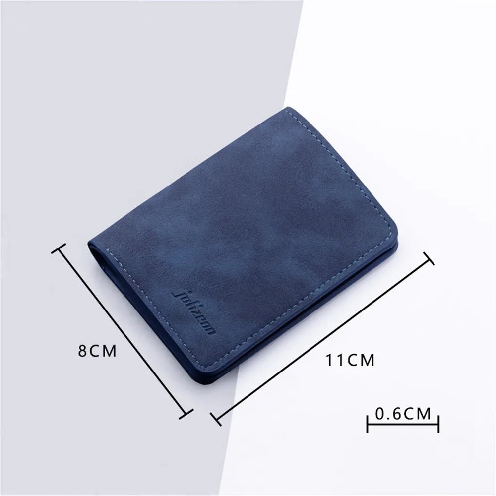 New Style Mini Thin Men Wallet Card Holder Purse Coin Pouch Card Holder Short Vertical PU Leather Wallet Change Money Pouch