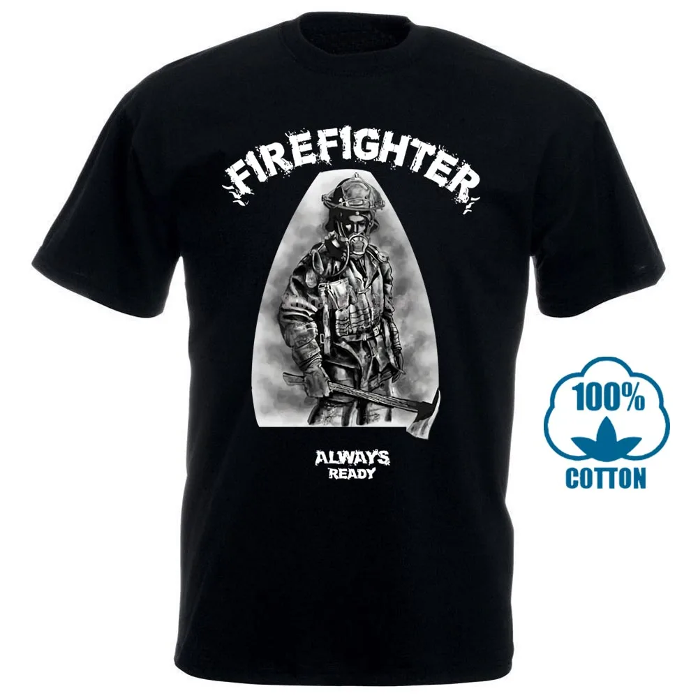 

2018 New Men Summer Style T Shirt Firefighter Cult Shirt Fireman Firefighter Rescue Service Funny Tee Shirt Ideas 012194