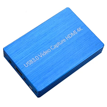 

4K HDMI Capture Card Video Card Capture Box USB3.0 Drive-free Game Broadcast Microphone HD 1080p Streaming Live Video Recording