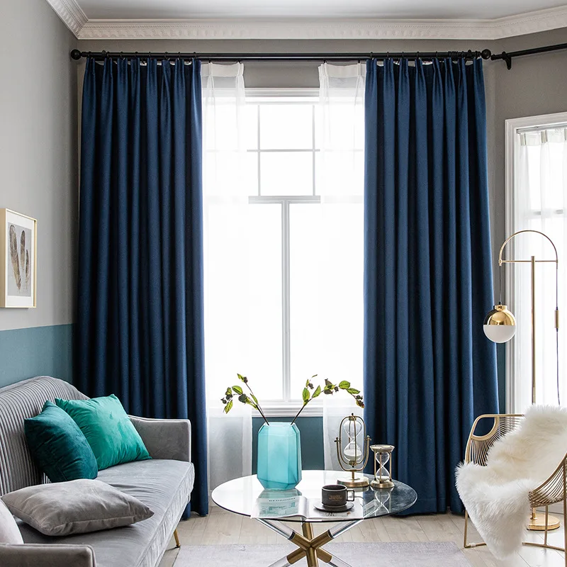 Современные Плотные Шторы для спальни роскошные шторы для гостиной шторы на окно двери синий желтый - Цвет: Blue