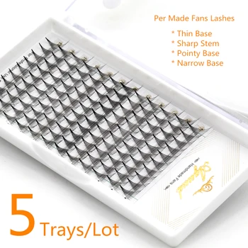 

AGUUD Sharp Stem Volume Lashes Extension 5D 6D 8D 10D 12D 14D Premade Volume Fans with Ultra Thin Narrow Base Lash for Building