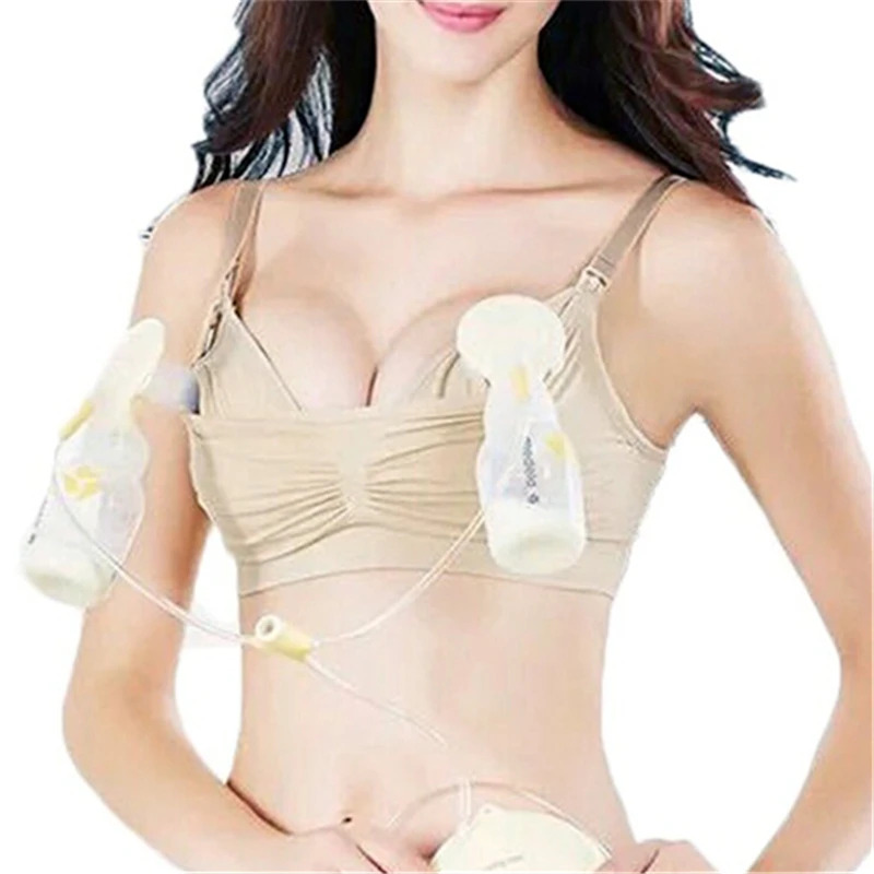 Women Wire Free Nursing Bra Solid Color Maternity Breastfeeding Pregnant Bra Underwear Bras Fahion Maternity Breast Pump Bras