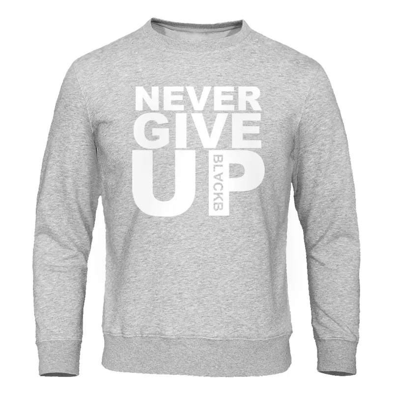 Мужская толстовка с капюшоном с надписью «You'll Never Walk Alone Never Give Up», Осенние новые толстовки, пуловеры, повседневный стиль, уличная мужская Толстовка - Цвет: gray 5