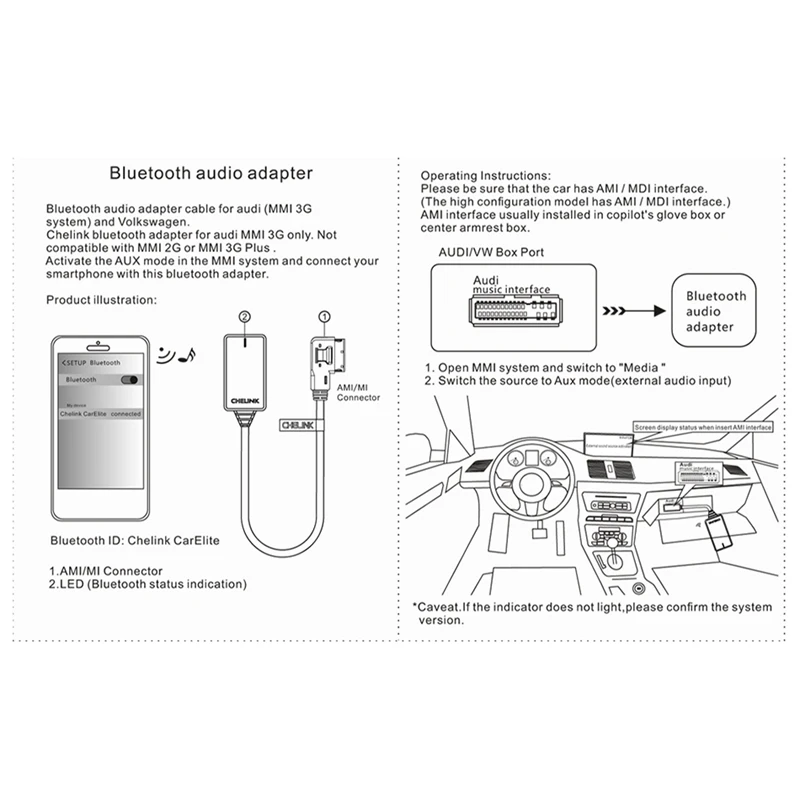 AMI MMI MDI беспроводной Aux Bluetooth Кабель-адаптер аудио Музыка Авто Bluetooth для Audi A3 A4 B8 B6 Q5 A5 A7 R7 S5 Q7 A6L A8L A4L
