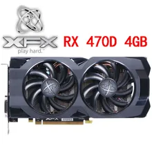 XFX RX 470D 4GB Video Karte 256Bit GDDR5 Grafiken Karten für AMD RX 400 serie VGA Karten RX 470D 4G 570 580 480 HDMI DVI Verwendet