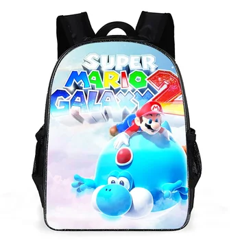 

16 Inch Super Mario Backpack Children Cartoon Sonic Backpacks Boys Girls SchoolBag For Kindergarten Daily Backpack Kids BookBag