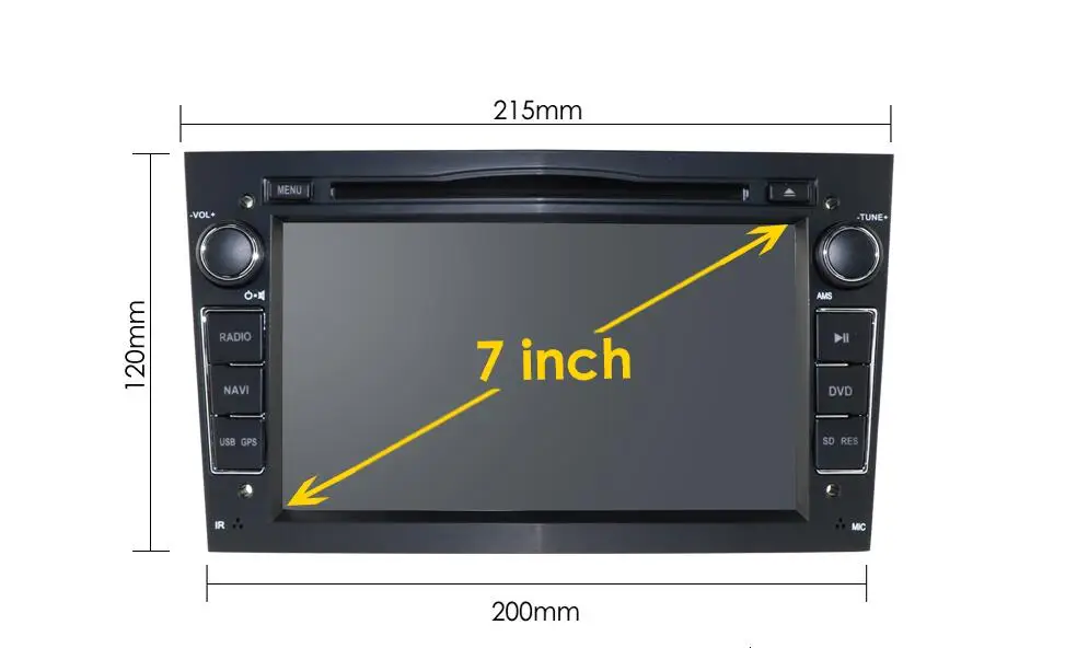 black 2 DIN Автомобильный мультимидийный навигатор для Vauxhall Opel Astra H G J Vectra Antara Zafira Corsa dvd-плеер стерео dab tpms SWC RDS 16g карта cam - Цвет: black