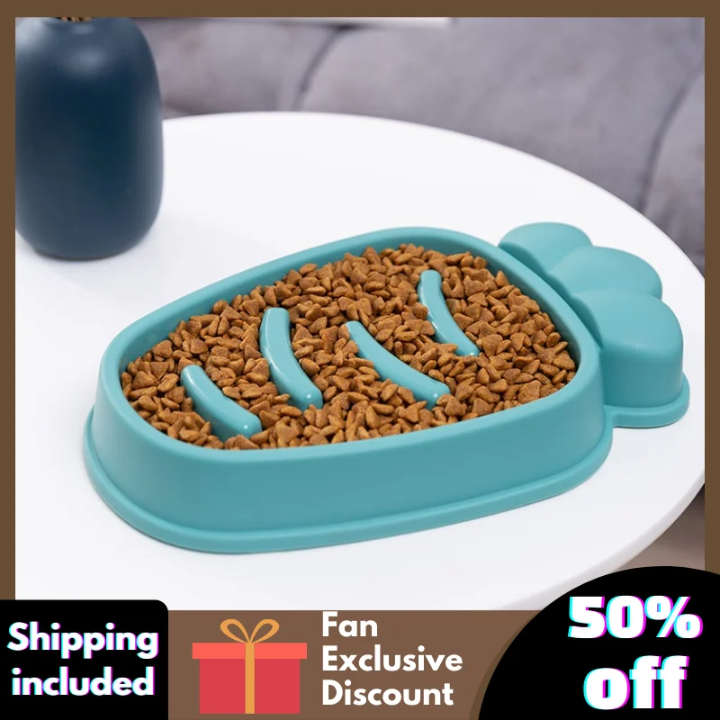 

Pet Dog Feeding Bowl Dog Bowl Anti-Choking Puppy Slow Food Dog Bowl Feeding Plate Pet Dogs Supplies Dropshipping 2021 New