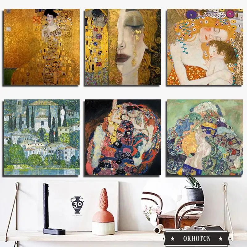 Gustav Klimt Лучшие классические принты Картина на холсте художественная коллекция