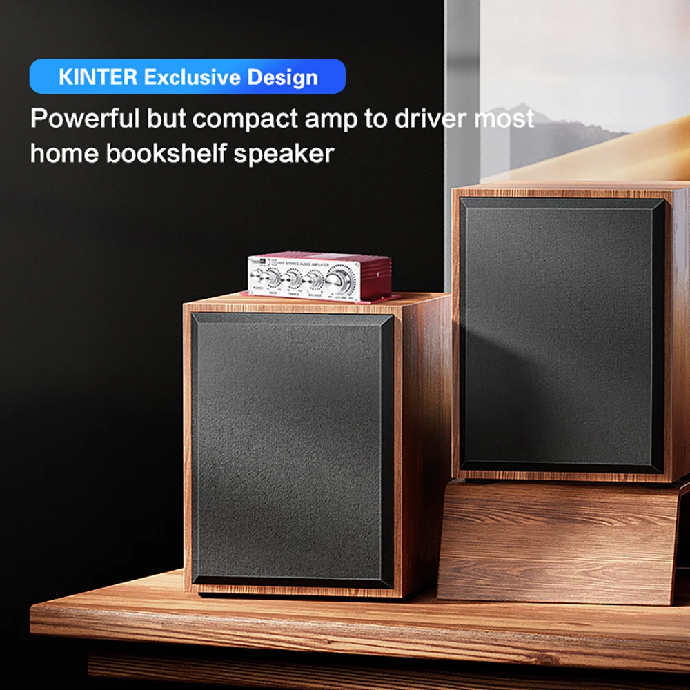 KINTER MA-180 Mini Power Amplifier Subwoofer Amplificador Class AB 2 Channel Stereo Audio Sound Amp For Car HiFi Speaker DIY