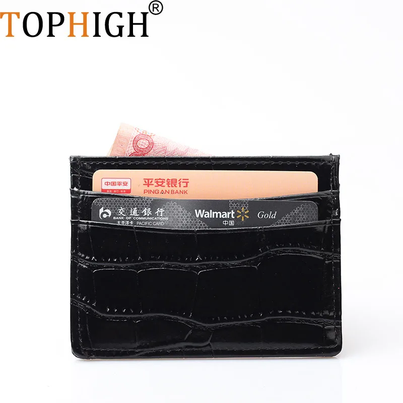 TOPHIGH, высокое качество, крокодиловый узор, многофункциональный, для женщин и мужчин, держатель для карт, кошелек, водительские права, сумка для карт, ID, чехол для кредитных карт