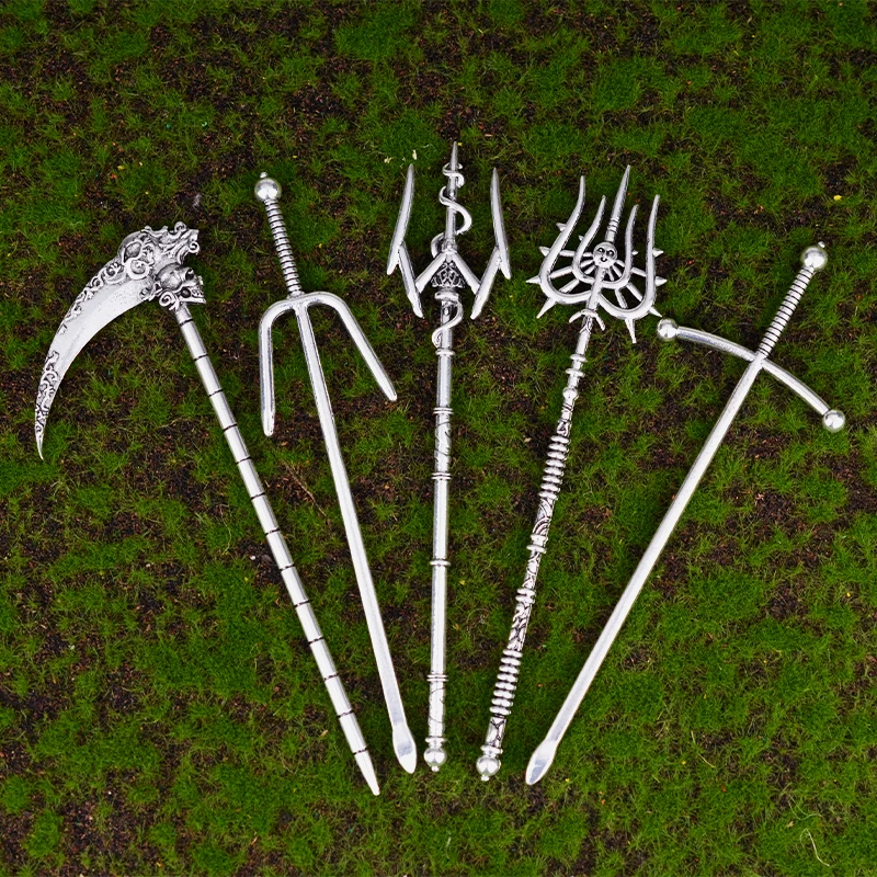 Witch Dead Skull Sun Sword Hair Stick Jewelry Accessories For Pagan Occult Protection Hairpin