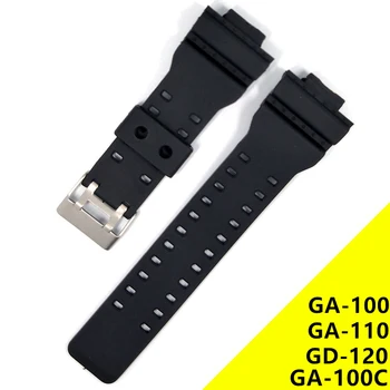 

Soft Silicone Strap For Casio G shock GA100 GA110 GA120 Watchband for GD-100 GD-110 GD-120 GW-8900 GLS-100 Sport Watch Band Belt